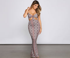 Carefree Bohemian Chic Cutout Maxi Dress