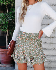 Cassie Floral Chiffon Skort