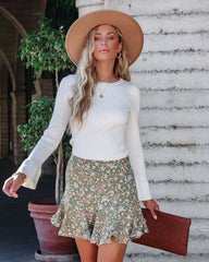 Cassie Floral Chiffon Skort