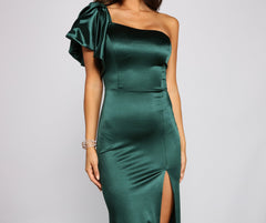 Charmaine Formal One Shoulder Satin Dress