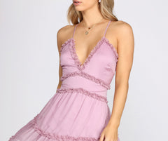 Charming Ruffles Chiffon Dress