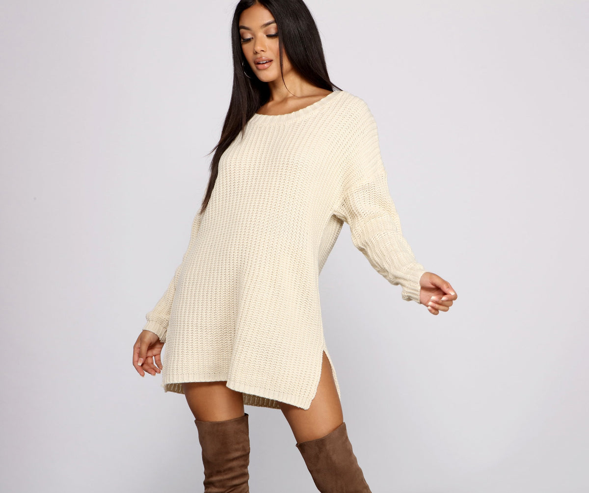 Cozy Knit Long Sleeve Tunic