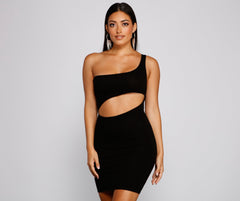 Cut Above The Rest Ribbed Knit Mini Dress