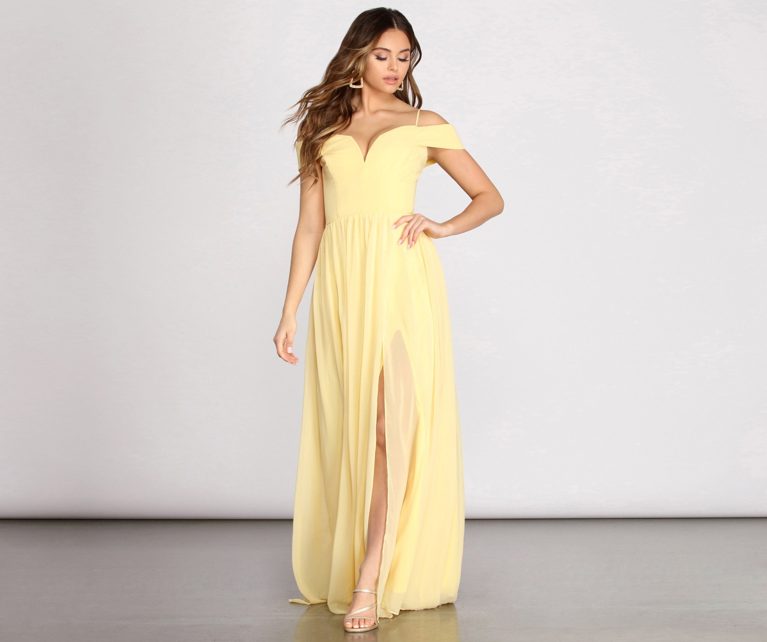 Daisy Off Shoulder A-Line Dress