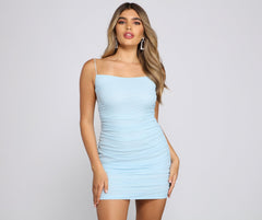 Daring Beauty Ruched Mini Dress