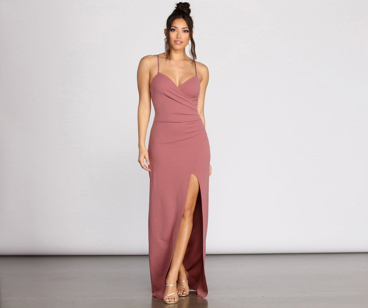 Daya Crepe Wrap Skirt Dress