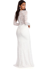 Delilah Illusion Lace Formal Dress