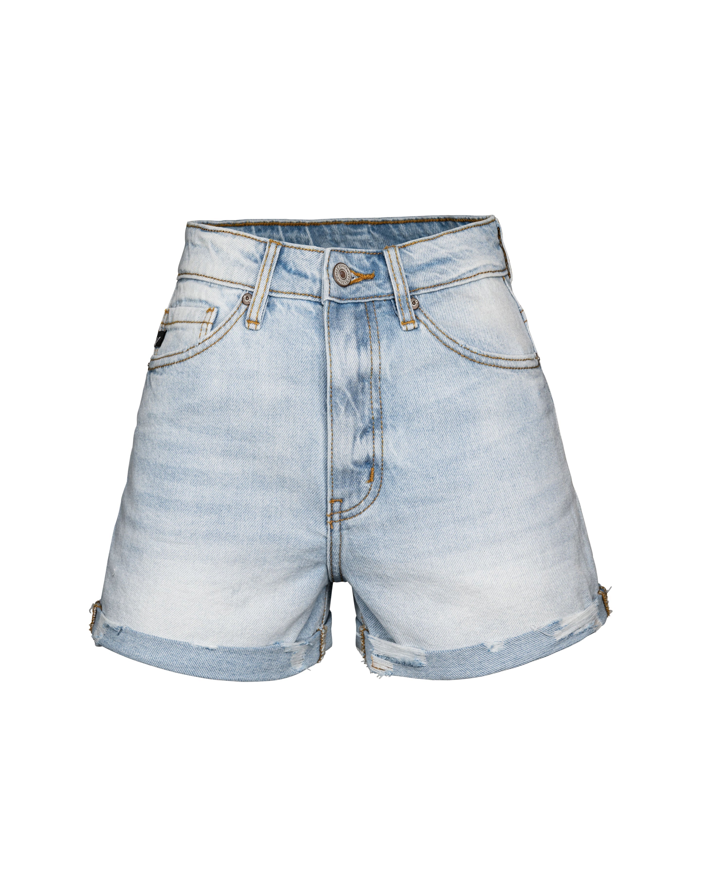 Dia High Rise Cuffed Denim Shorts