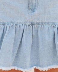 Ellory Ruffle Denim Mini Skirt