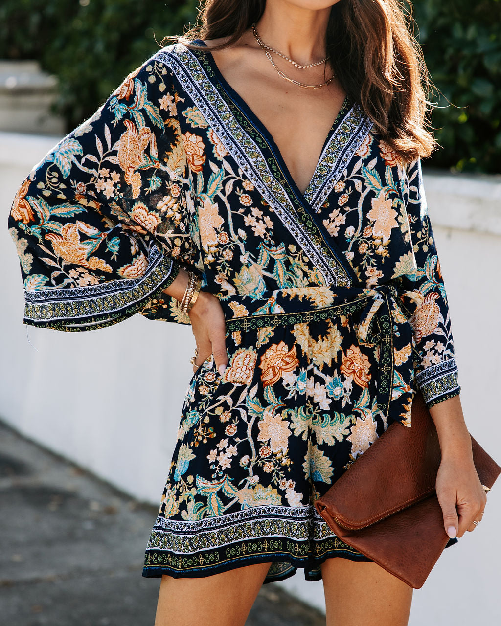 Alyona Floral Kimono Romper