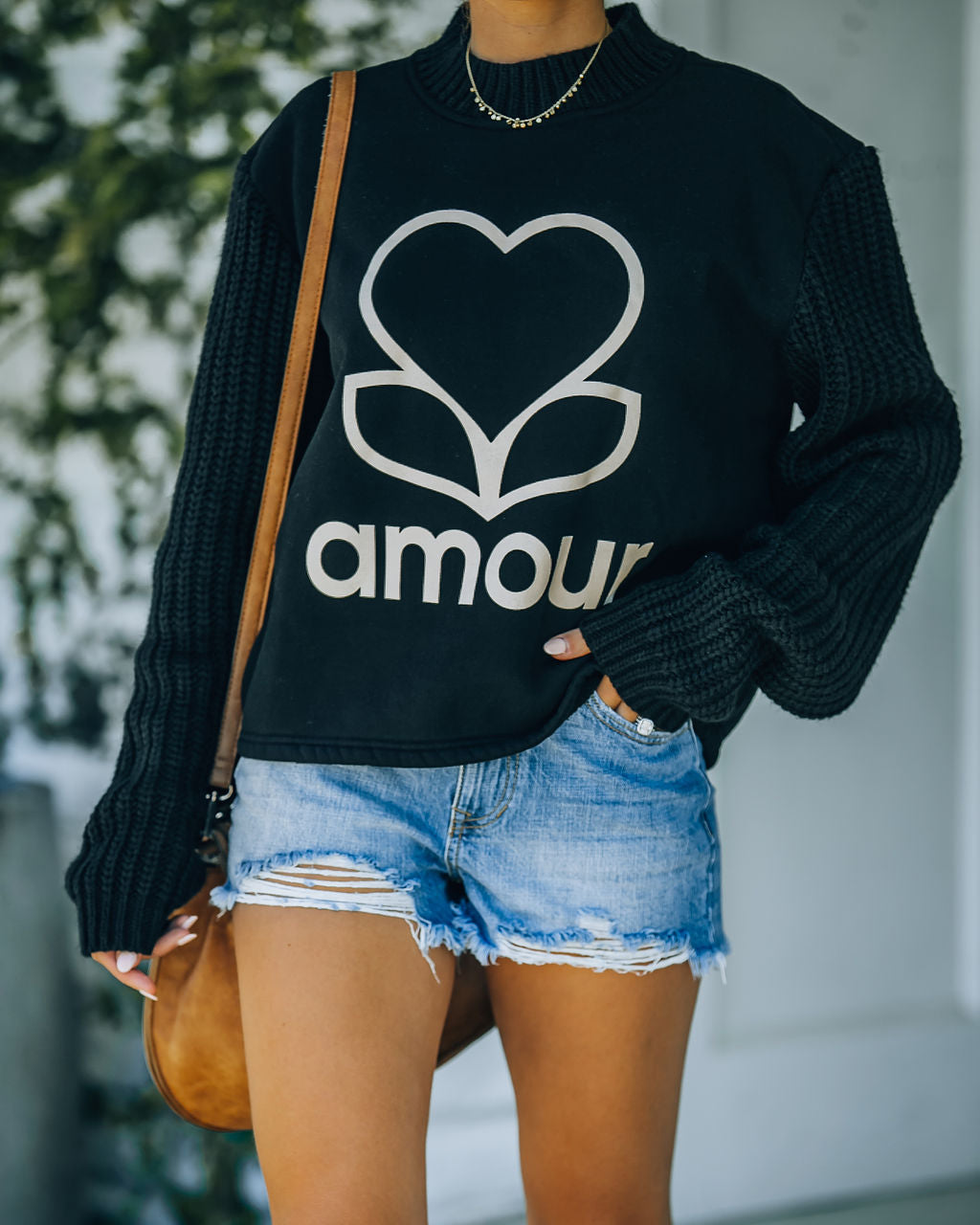 EllandEmm - Amour Cotton Blend Pullover Sweater