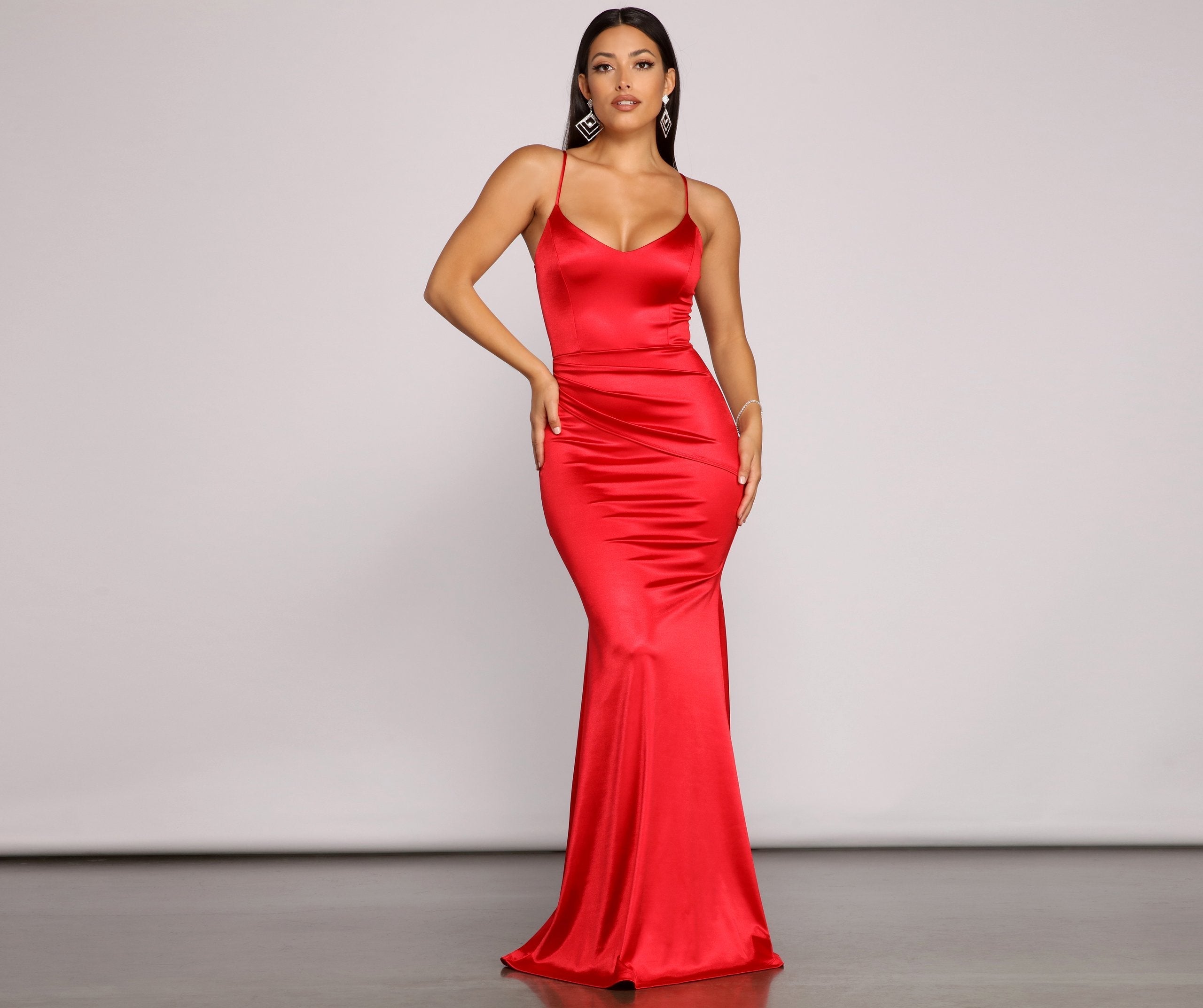 Emilia Draped Satin Gown