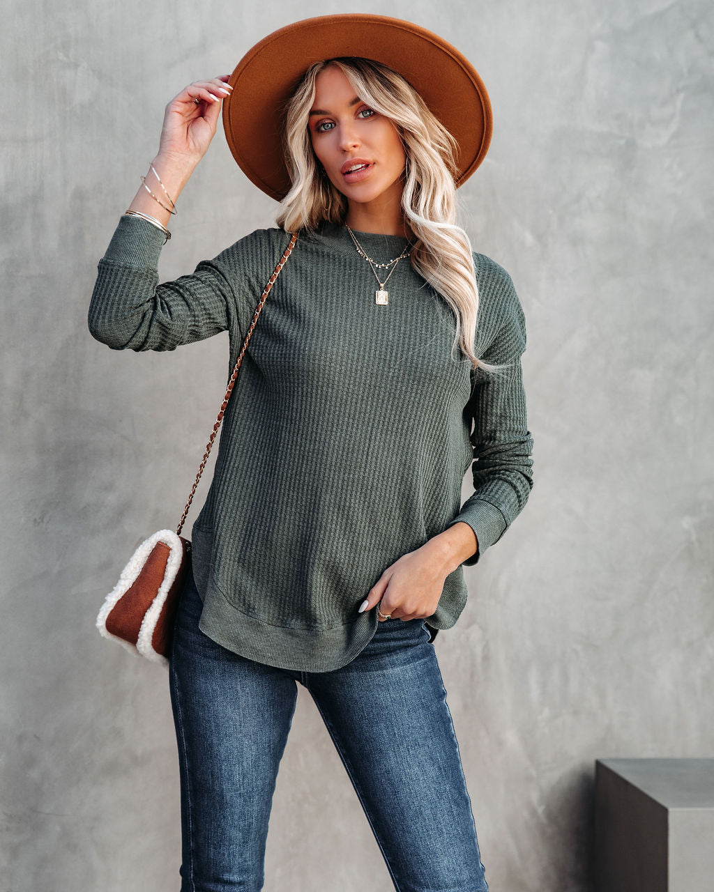 Erickson Cotton Blend Thermal Top - Hunter Green