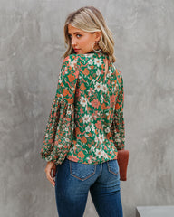 Evander Floral Balloon Sleeve Blouse