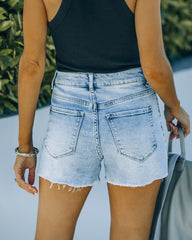 Milner High Rise Distressed Denim Mom Shorts