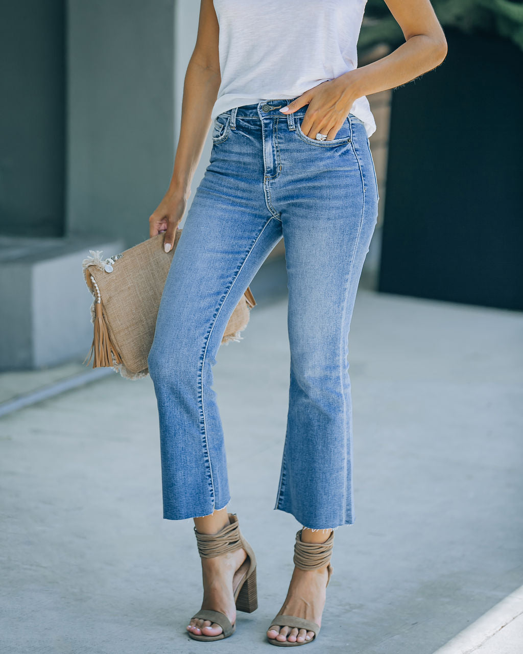 Lily Mae High Rise Kick Flare Denim