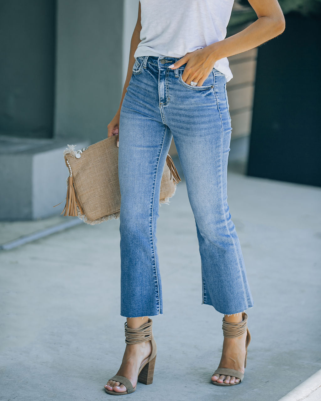 Lily Mae High Rise Kick Flare Denim