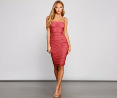 Fab And Flirty Mesh Midi Dress