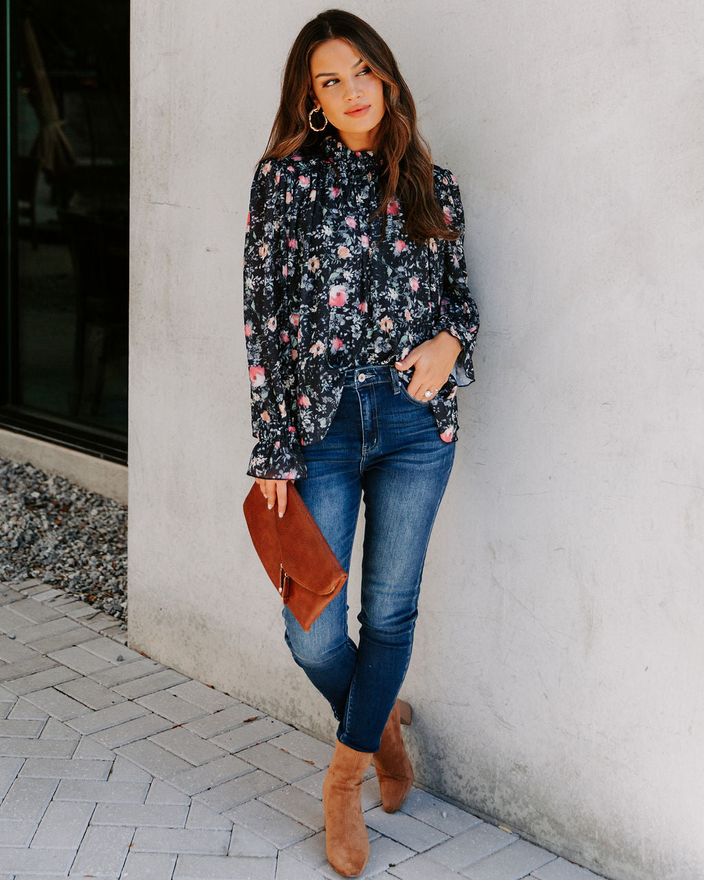 Fatima Floral Ruffle Blouse