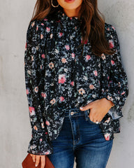 Fatima Floral Ruffle Blouse