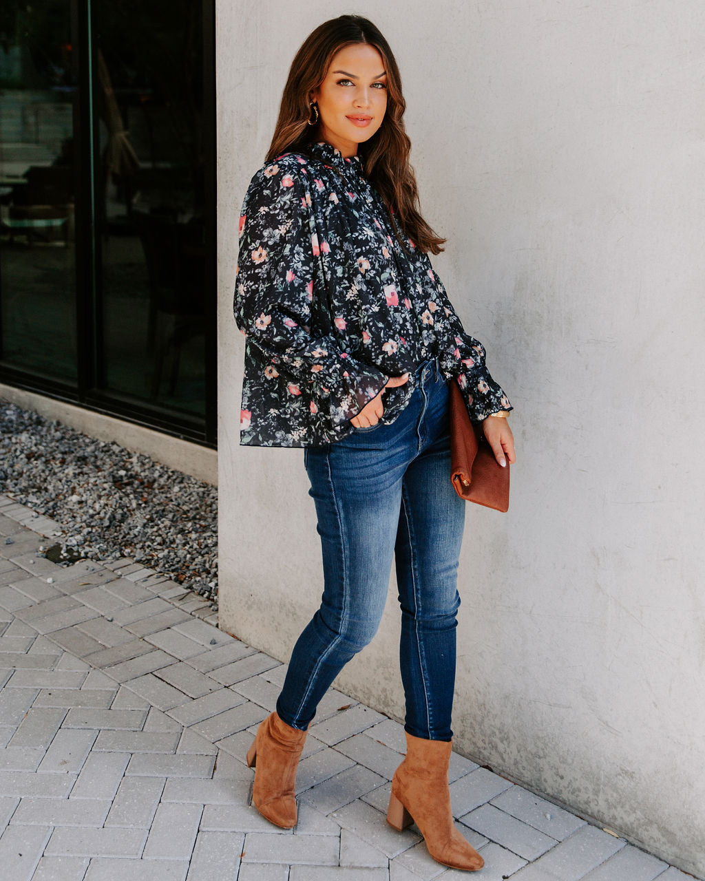 Fatima Floral Ruffle Blouse