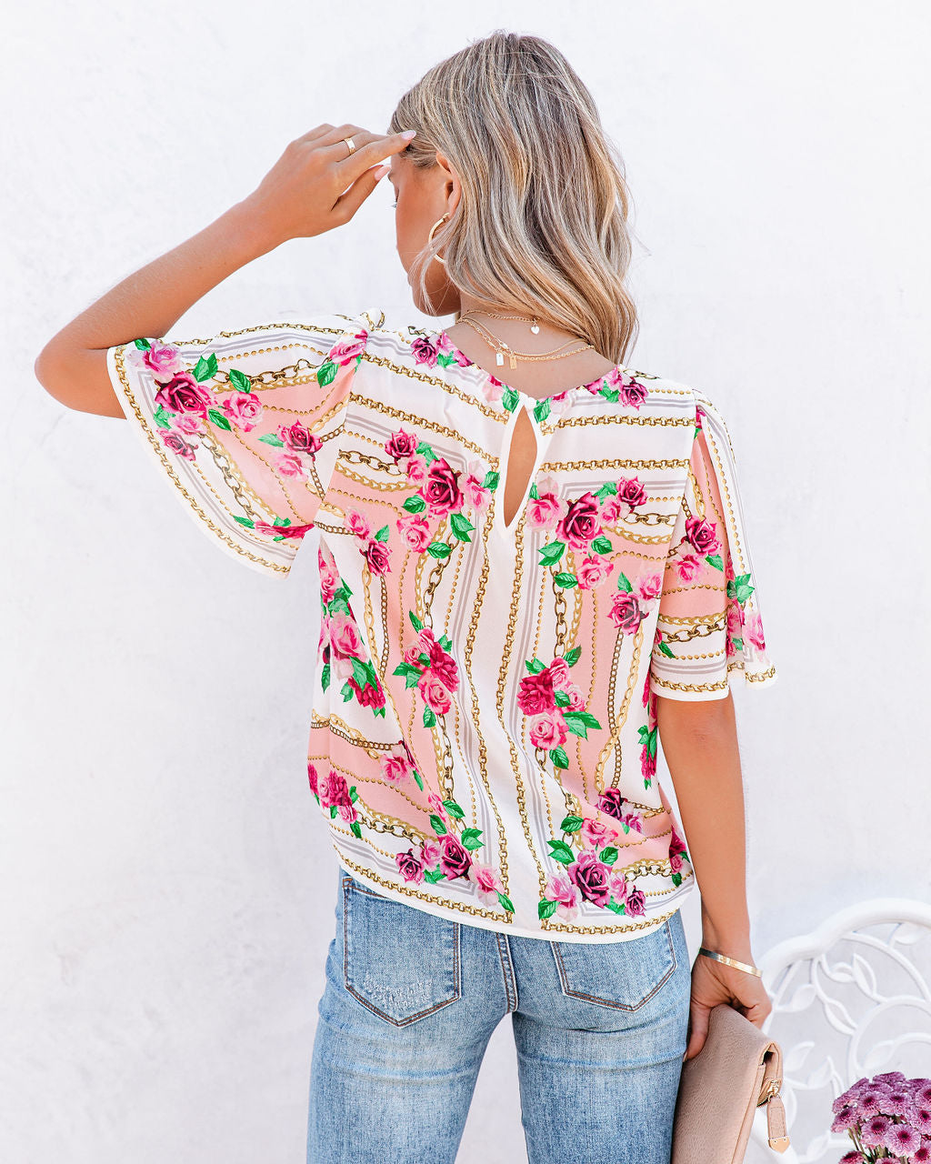 Feel Brand New Floral Short Sleeve Blouse