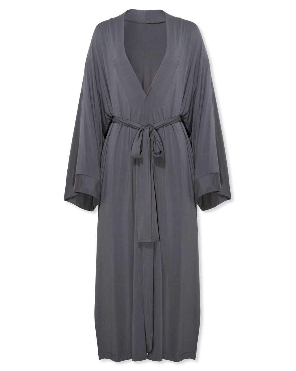 Festive Chill Kimono Robe - Charcoal