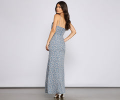 Floral Dreams High-Slit Maxi Dress