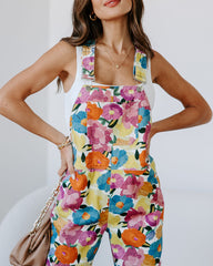 Floral Oasis Cotton Jumpsuit