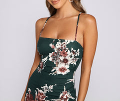 Floral Passion Ruffled Midi Dress