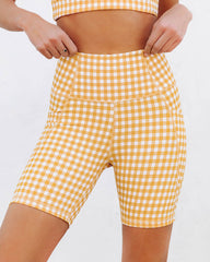 Gingham Gal Biker Shorts