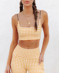 Gingham Gal Sports Bra