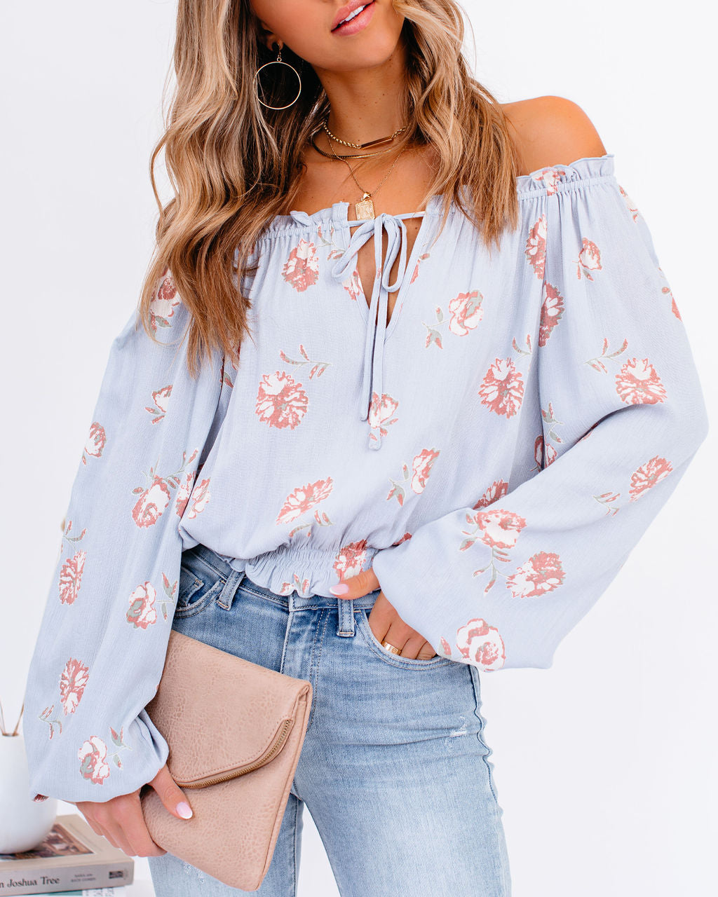 Give Me Love Floral Ruffle Off The Shoulder Top