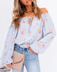 Give Me Love Floral Ruffle Off The Shoulder Top