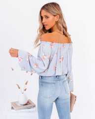 Give Me Love Floral Ruffle Off The Shoulder Top