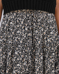 Glenda Floral Pocketed Mini Skirt