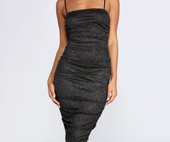 Glitter Girl Mesh Midi Dress