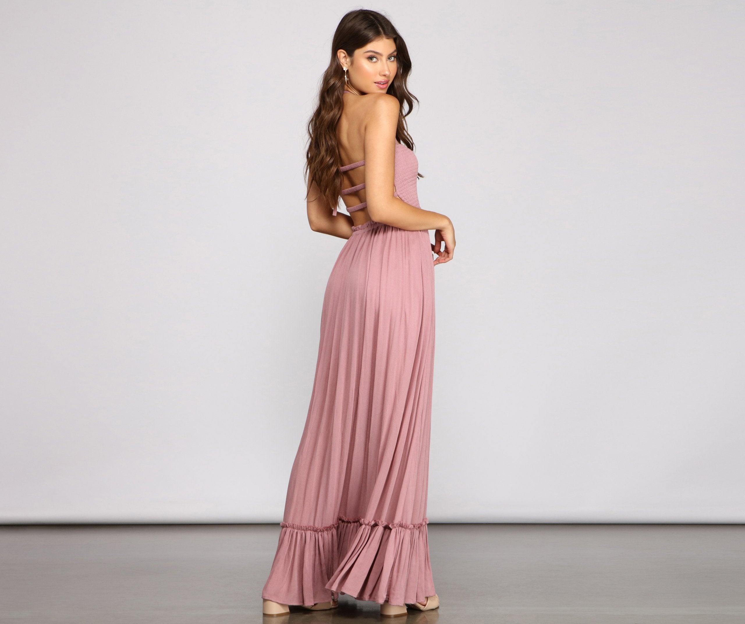 Go With The Flow Smocked Maxi Dress