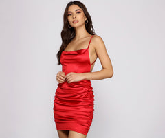 Gorgeous Vibe Satin Mini Dress