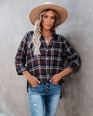 Grizzly Peak Cotton Plaid Button Down Top