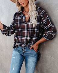 Grizzly Peak Cotton Plaid Button Down Top