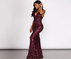 Gwendolyn Cross Back Sequin Dress