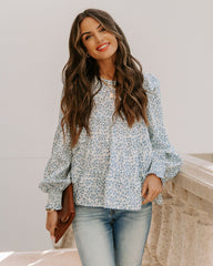 Haiden Smocked Floral Ruffle Blouse