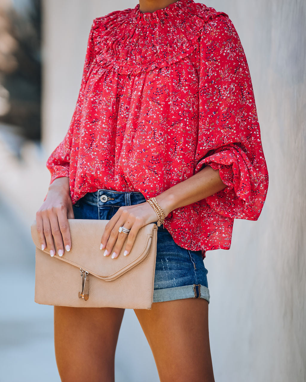 Half Of My Heart Smocked Floral Blouse