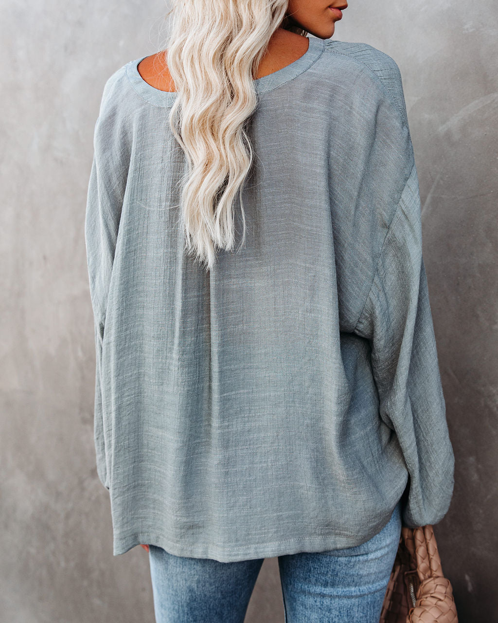 Hand In Hand Button Down Top - Sage Dust