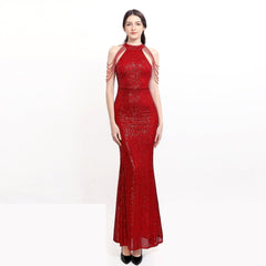 Harper formal sequin halterneck dress