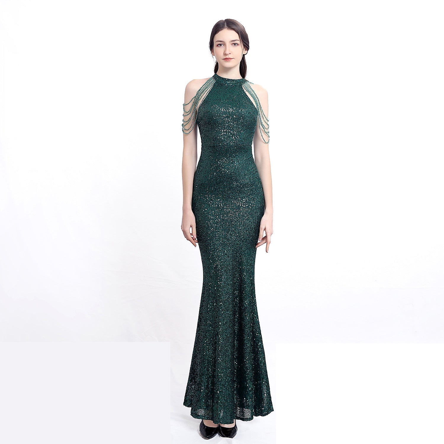 Harper formal sequin halterneck dress