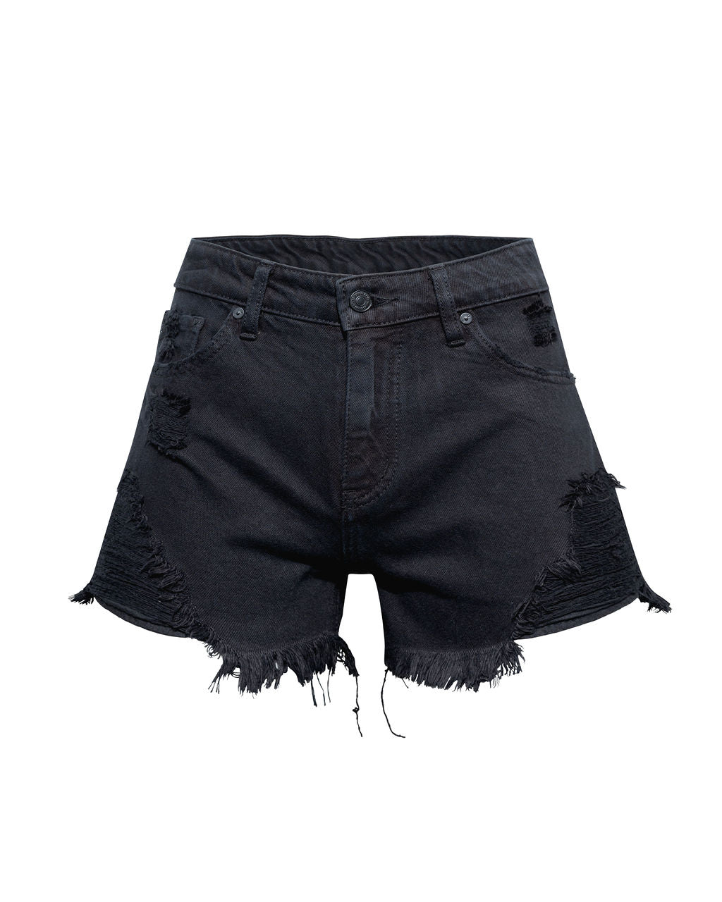 Hayes High Rise Distressed Denim Shorts