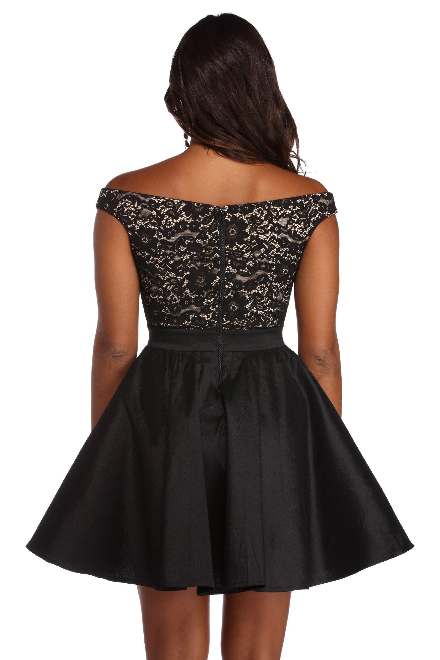 Hayley Lace Taffeta Dress