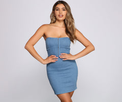 Hooked In Denim Mini Dress